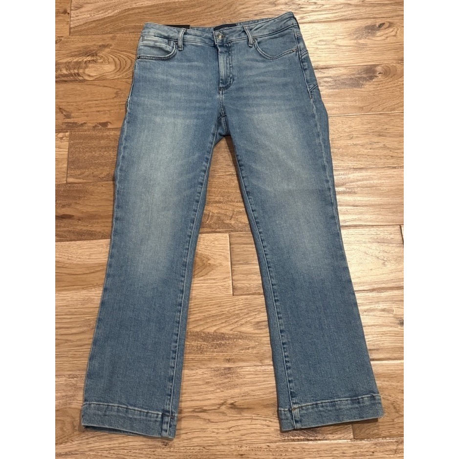 Sportmax Mini Flare Jeans Sz 28 Measures 30 Inches Crop High-Rise Wide Leg
